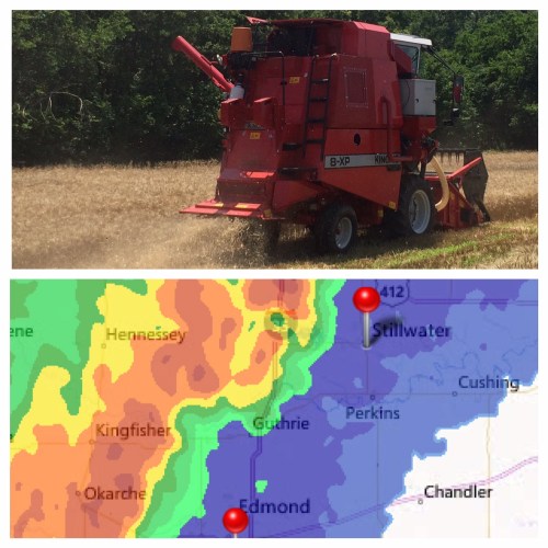 This harvest was spent watching the radar and going where the weather allowed.